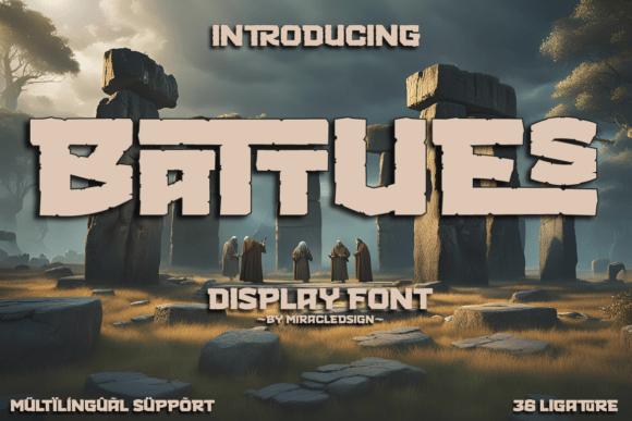 Unleash Epic Drama with the Battues Display Typeface